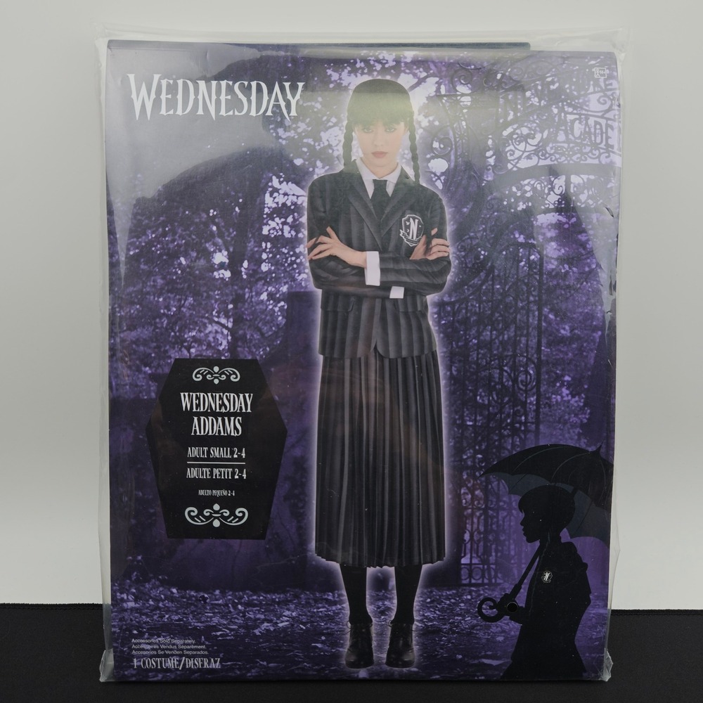 Wednesday Addams Nevermore Academy Costume Adult Small 2-4 Dress Blazer 8410611